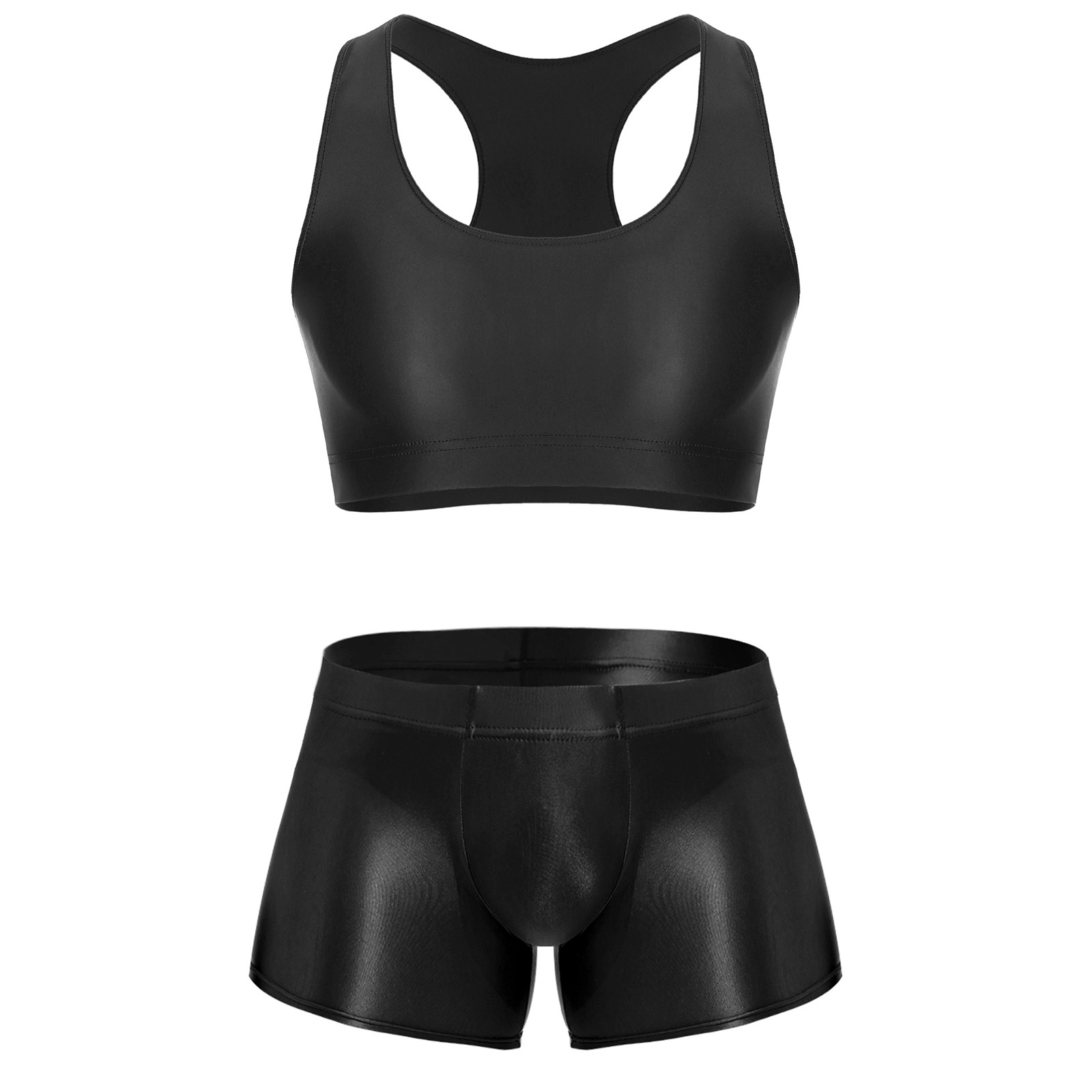 Underwear - Pakaian Fitness Pria Berkilau dan Elastis,