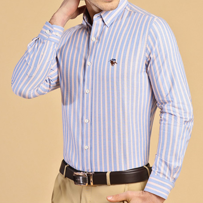 Oxford Cotton Casual Shirt Business - Kemeja Lengan Panjang Kasual Pintar 100%