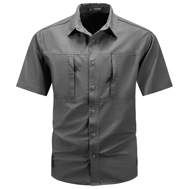 Tactical Military Shirt Cargo - Kemeja Taktis Pria Lengan Pendek Musim