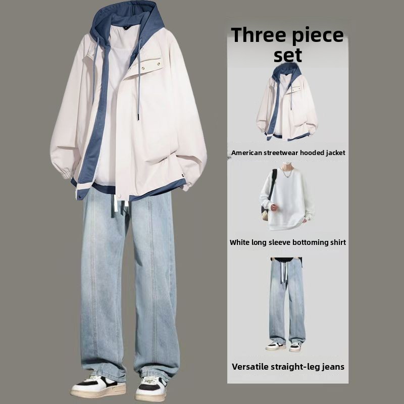 Jeans - Jaket Hoodie Pria Gaya Amerika High