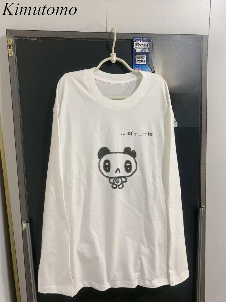 T-Shirts - Kimutomo T Shirt Wanita Gambar Kartun