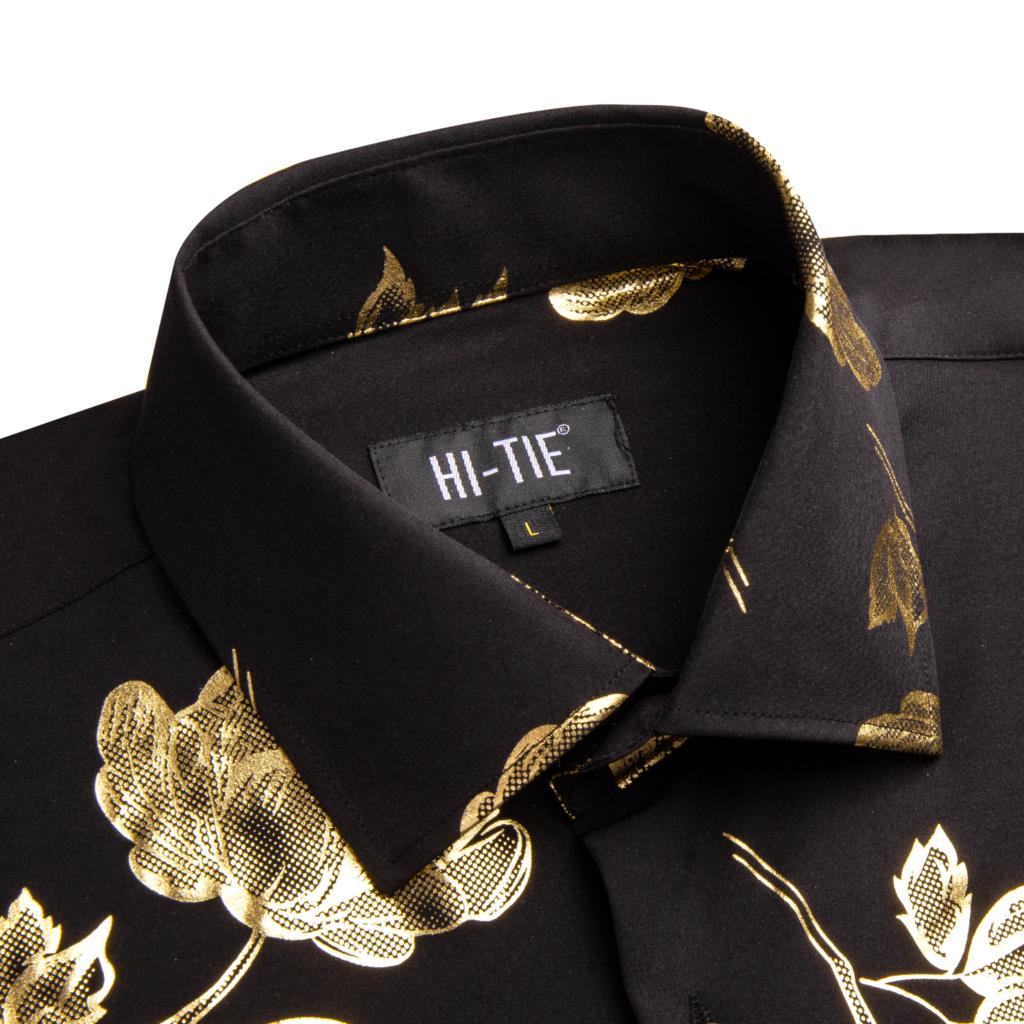 Kemeja pria lengan panjang, ke - Mens Satin Silk Dress Shirt ulasan dan harga