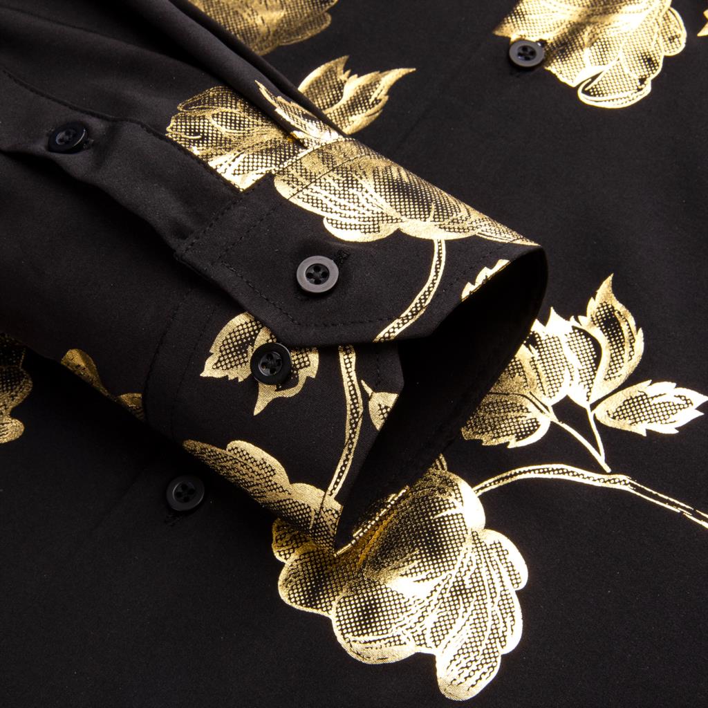 Kemeja pria lengan panjang, ke - Mens Satin Silk Dress Shirt ulasan dan harga