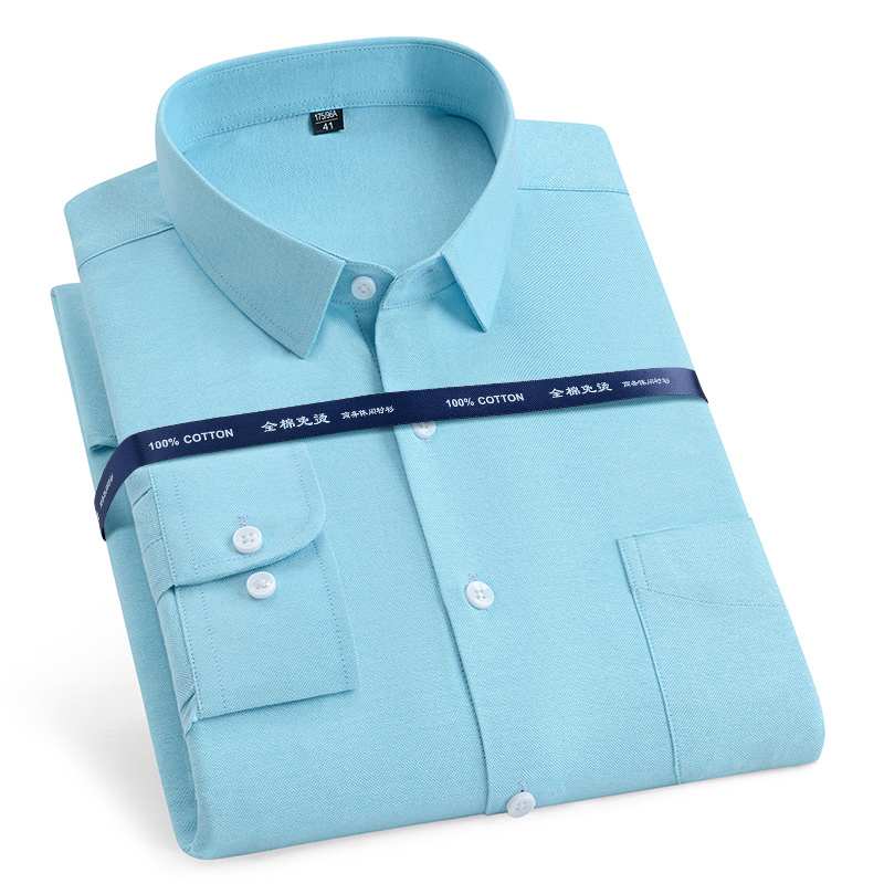 Kemeja Oxford pria, ukuran bes - Oxford Cotton Casual Shirt Business ulasan dan harga