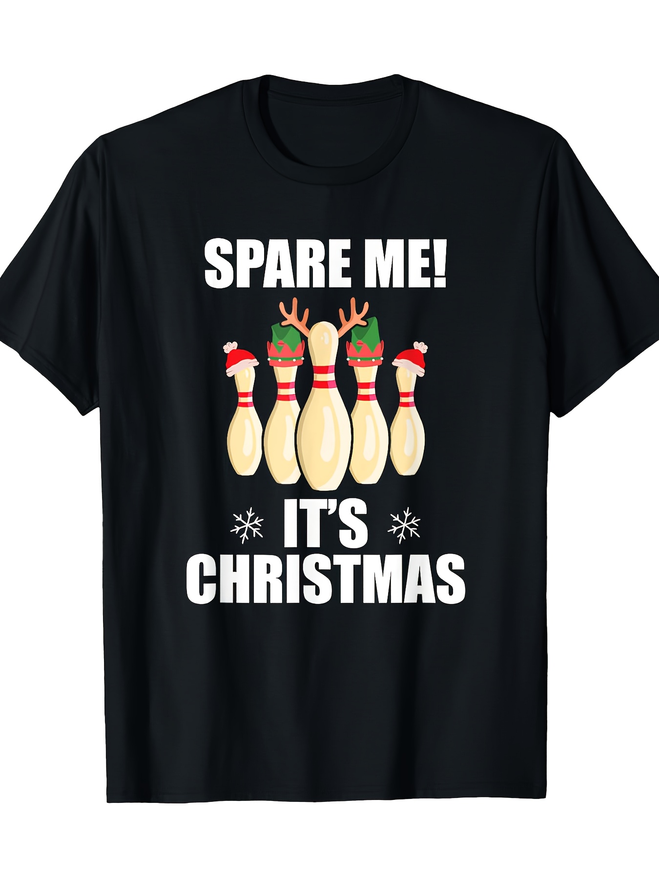 Kaos Bowling Natal Hitam Pria  - Short Sleeve Bowling Shirt Retro ulasan dan harga