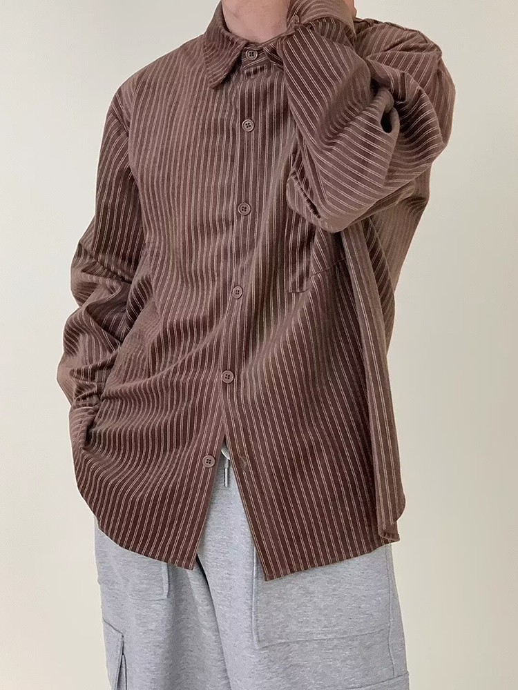 Kemeja Korduroi Lengan Panjang - Corduroy Button Up Shirt Men ulasan dan harga