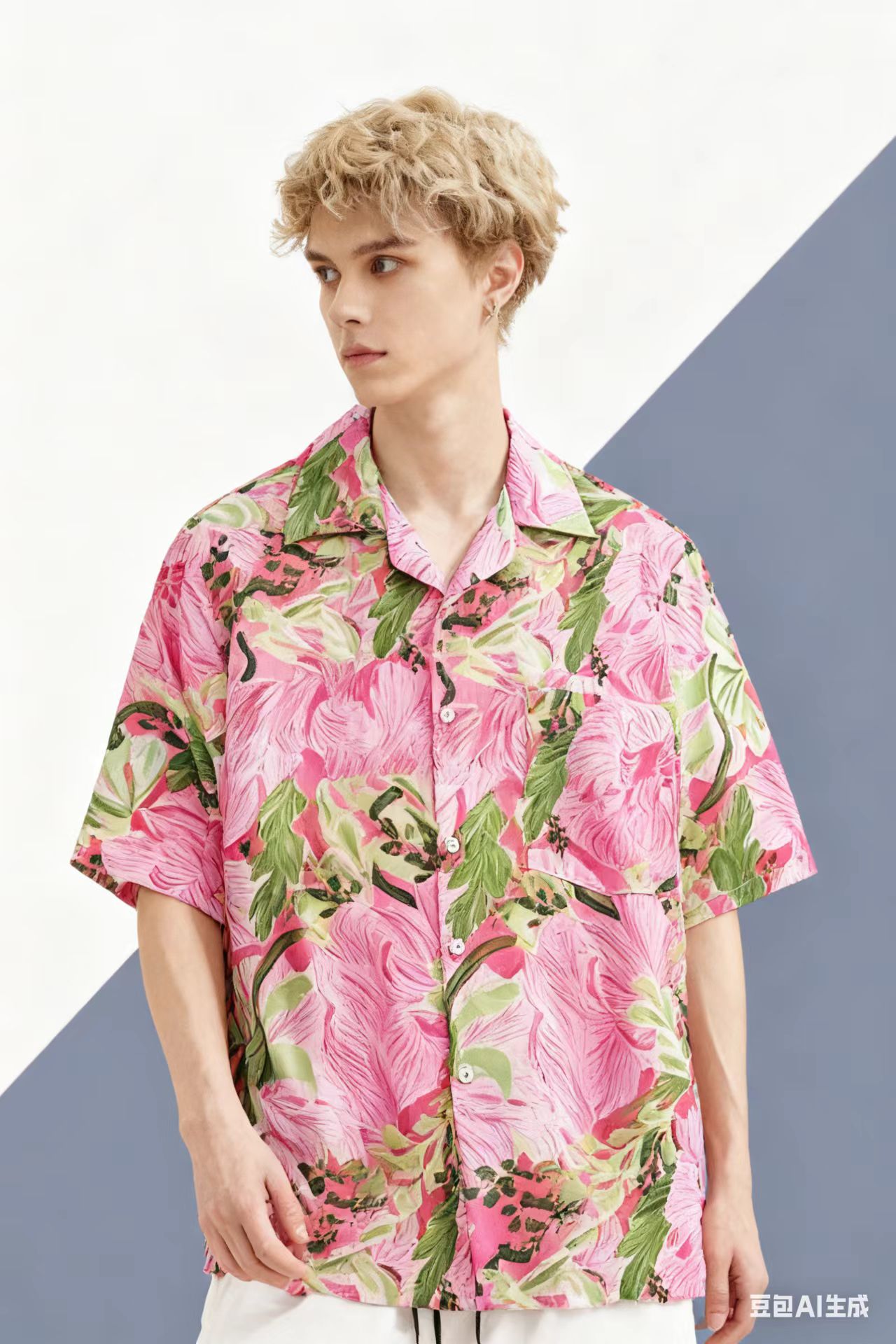 Kemeja Pantai Vintage Blusas V - Vintage Hawaiian Floral Shirt ulasan dan harga