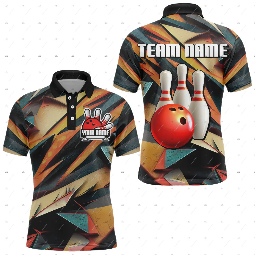 Nama Kustom Bowling Skull Flam - Short Sleeve Bowling Shirt Retro ulasan dan harga