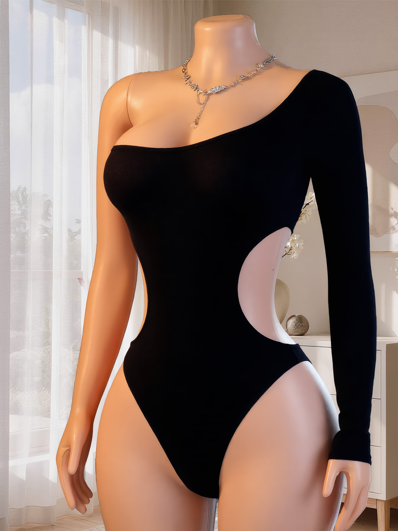 Bodysuit Wanita Satu Bahu Leng - Underwear ulasan dan harga