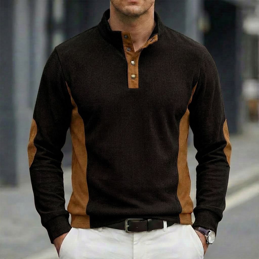 Kaos Polo Pria Kasual Corduroy - Corduroy Button Up Shirt Men ulasan dan harga