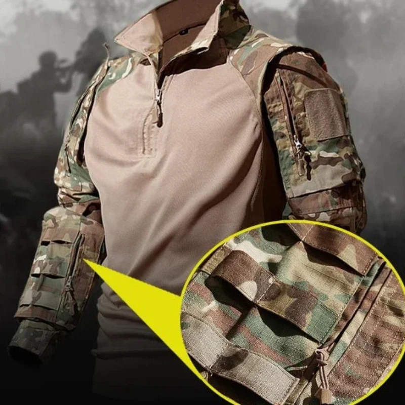 Setelan Kemeja Taktis Baru Pri - Tactical Military Shirt Cargo ulasan dan harga