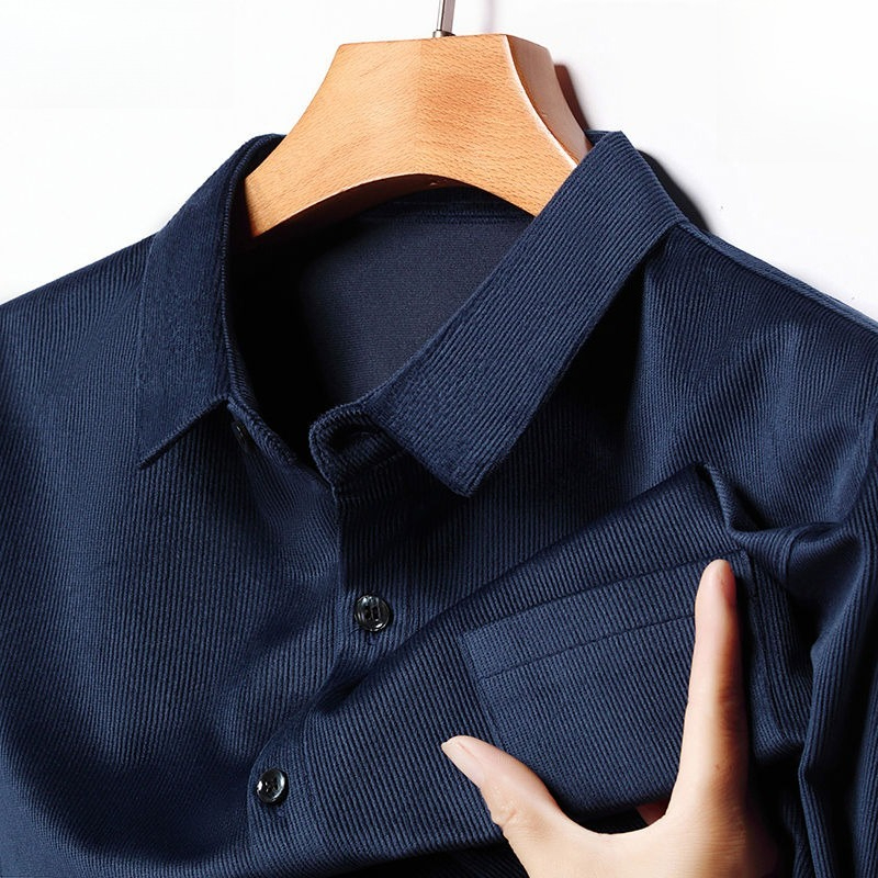 Kemeja Pria Lengan Panjang Bah - Corduroy Button Up Shirt Men ulasan dan harga