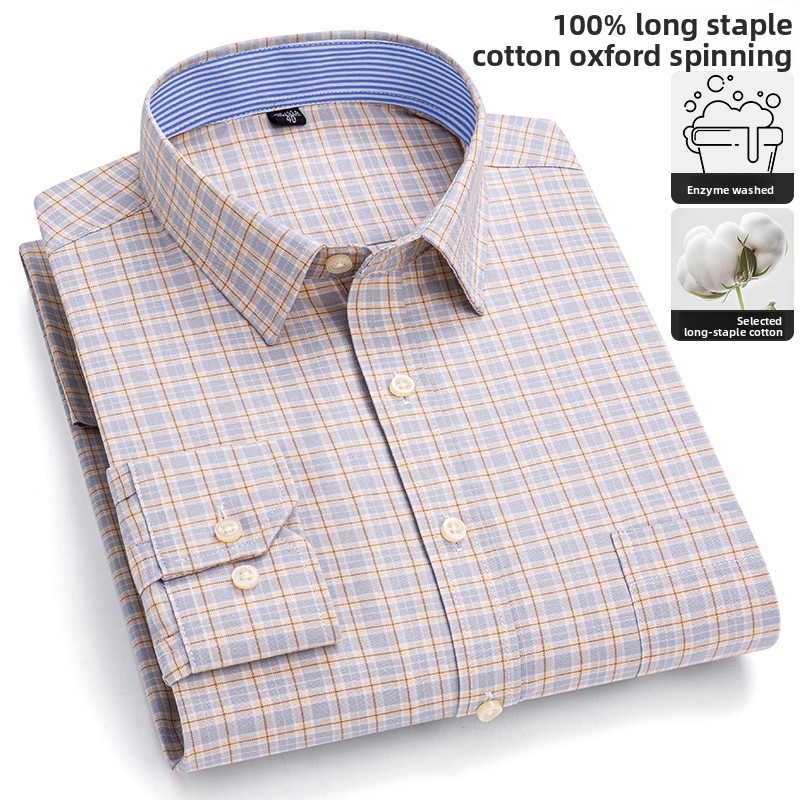 Kemeja Pria Oxford Fashion Kas - Oxford Cotton Casual Shirt Business ulasan dan harga