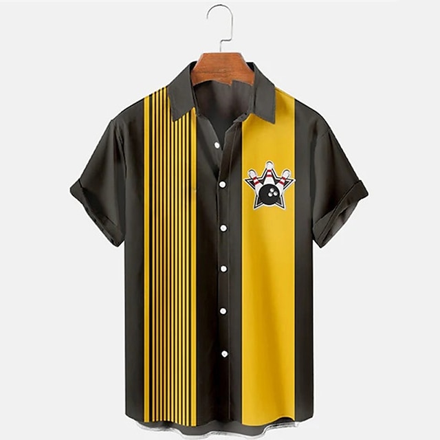 Kemeja Pria Lengan Pendek Berm - Short Sleeve Bowling Shirt Retro ulasan dan harga