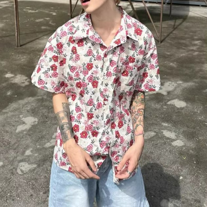 Kemeja Pantai Liburan Hawaii H - Vintage Hawaiian Floral Shirt ulasan dan harga