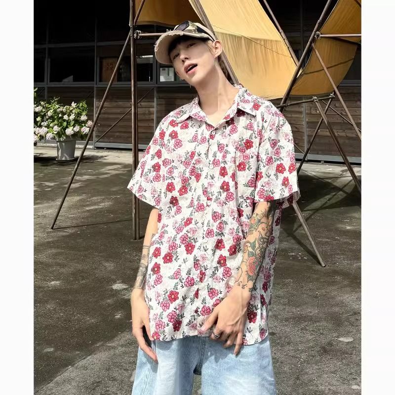 Kemeja Pantai Liburan Hawaii H - Vintage Hawaiian Floral Shirt ulasan dan harga