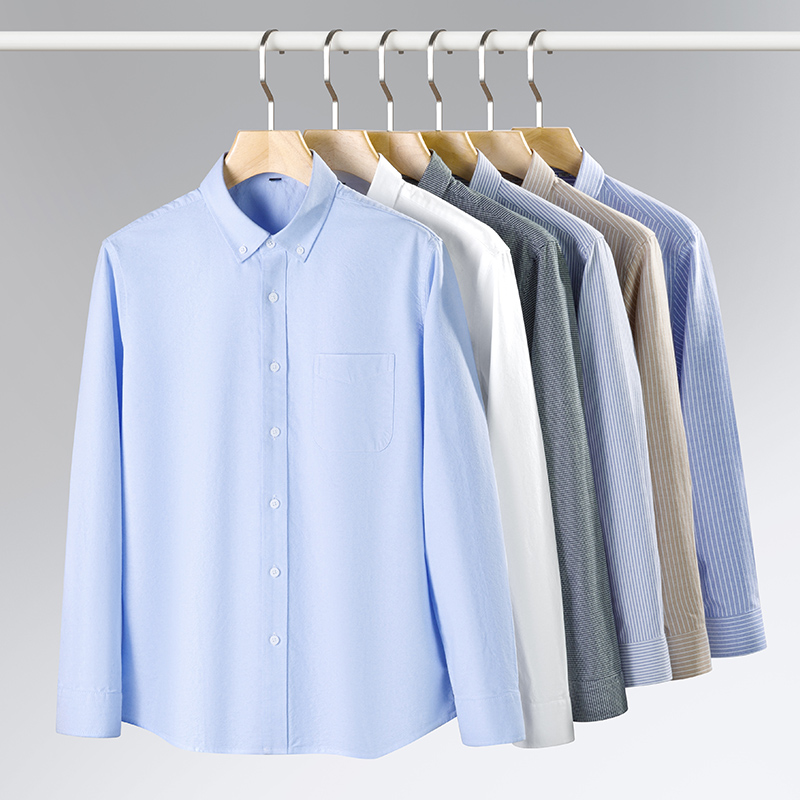 Kemeja Oxford Pria Baru Musim  - Oxford Cotton Casual Shirt Business ulasan dan harga