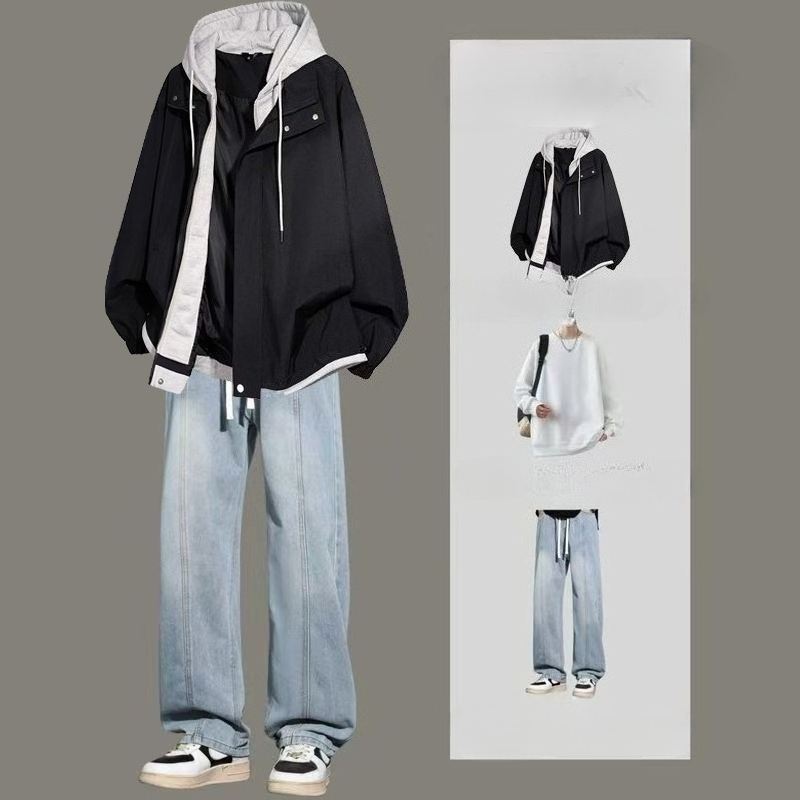 Jaket Hoodie Pria Gaya Amerika - Jeans ulasan dan harga