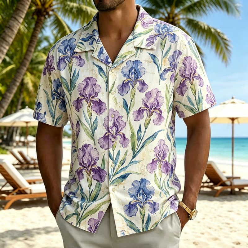 Kemeja Hawaii pria dengan moti - Vintage Hawaiian Floral Shirt ulasan dan harga