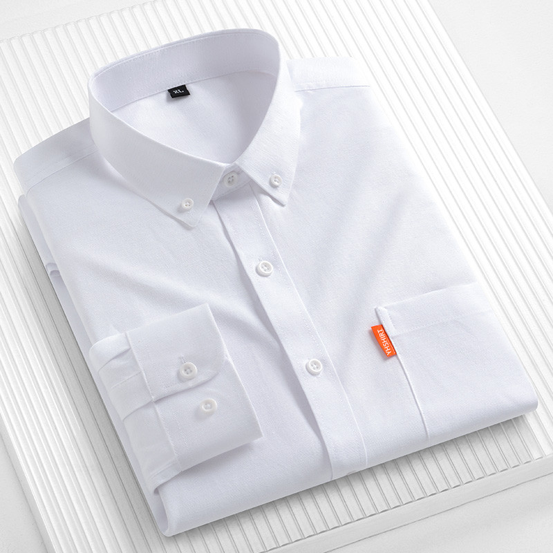 Kemeja Bisnis Pria Katun Murni - Oxford Cotton Casual Shirt Business ulasan dan harga