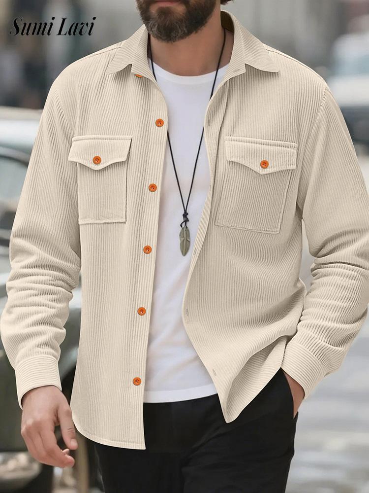 Jaket Kemeja Korduroi Pria Kas - Corduroy Button Up Shirt Men ulasan dan harga