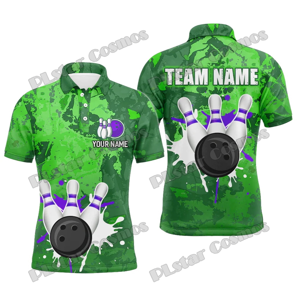 Kaos Polo Pria Cetak 3D dengan - Short Sleeve Bowling Shirt Retro ulasan dan harga