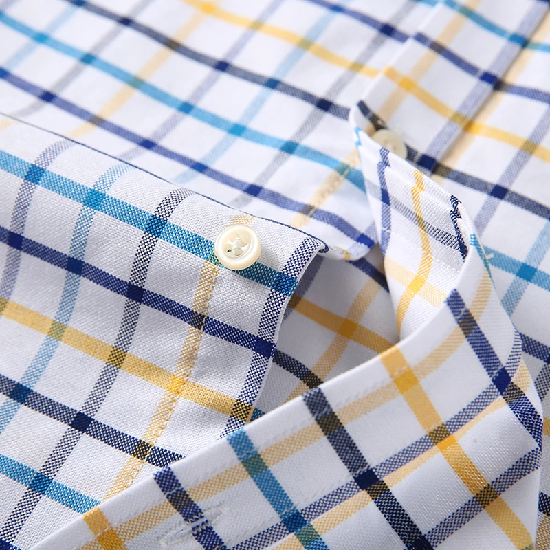 Kemeja Pria 100% Katun Lengan  - Oxford Cotton Casual Shirt Business ulasan dan harga