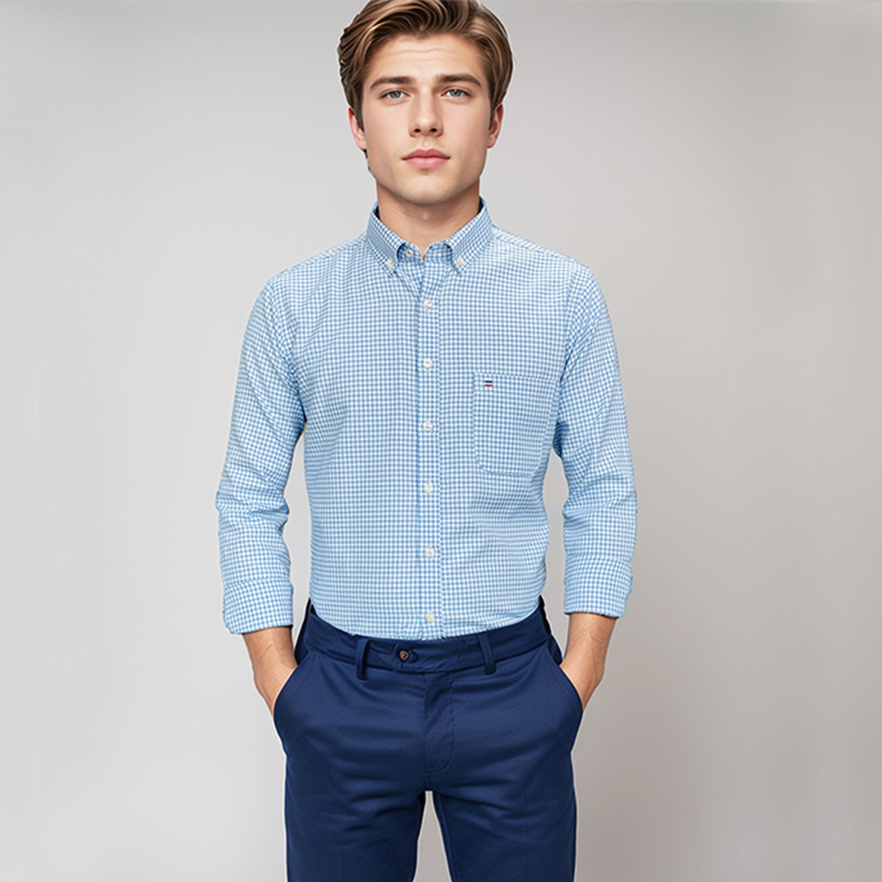 Kemeja katun lengan panjang pr - Oxford Cotton Casual Shirt Business ulasan dan harga