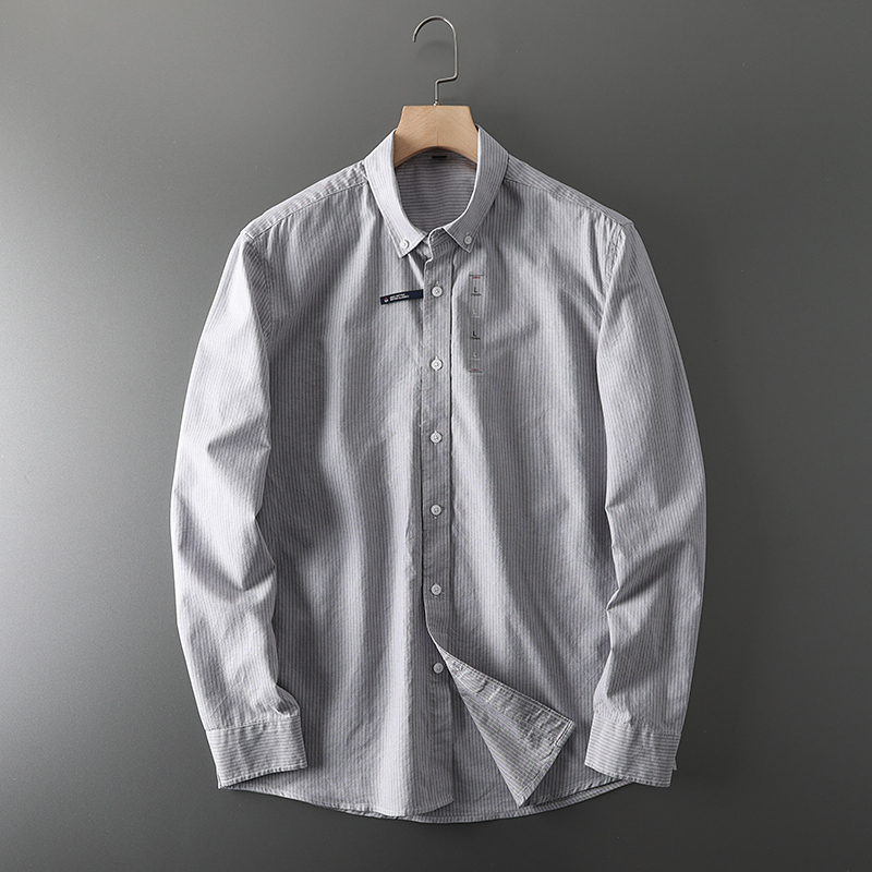Kemeja kerja pernikahan pria,  - Oxford Cotton Casual Shirt Business ulasan dan harga