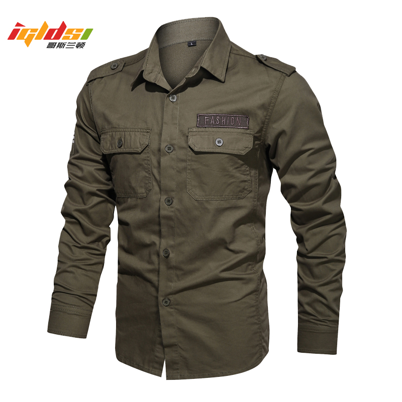 Kemeja Kargo untuk Pria Kemeja - Tactical Military Shirt Cargo ulasan dan harga