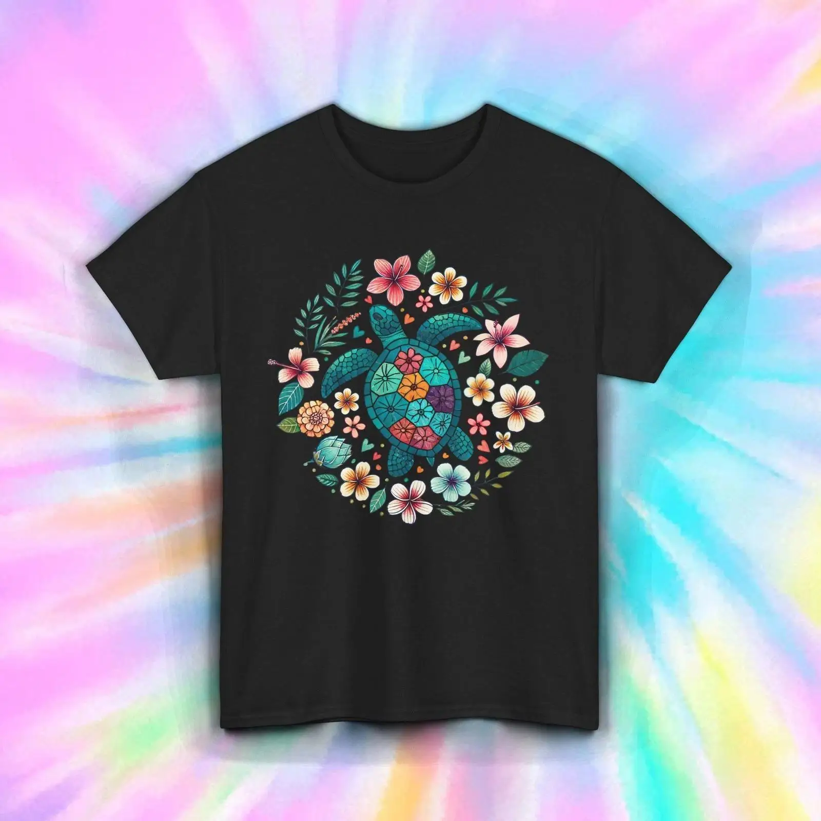 Kaos Kura-kura Bermotif Bunga  - Vintage Hawaiian Floral Shirt ulasan dan harga