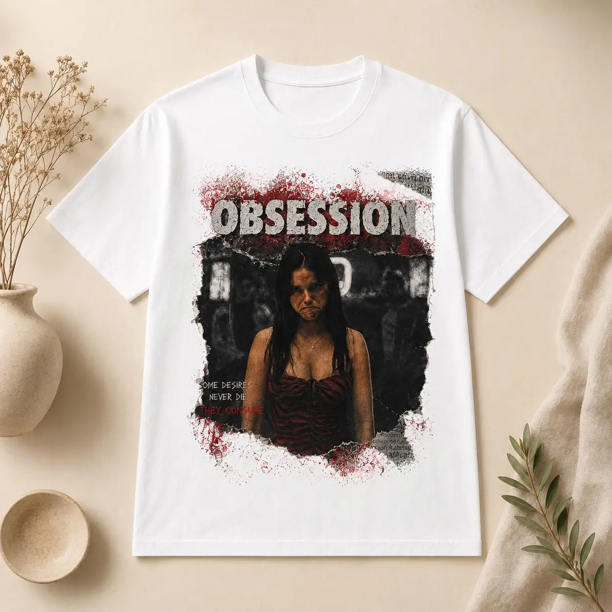 Kaos Grafis Obsession, Kaos Ho - Acid Wash Vintage Graphic T Shirt ulasan dan harga