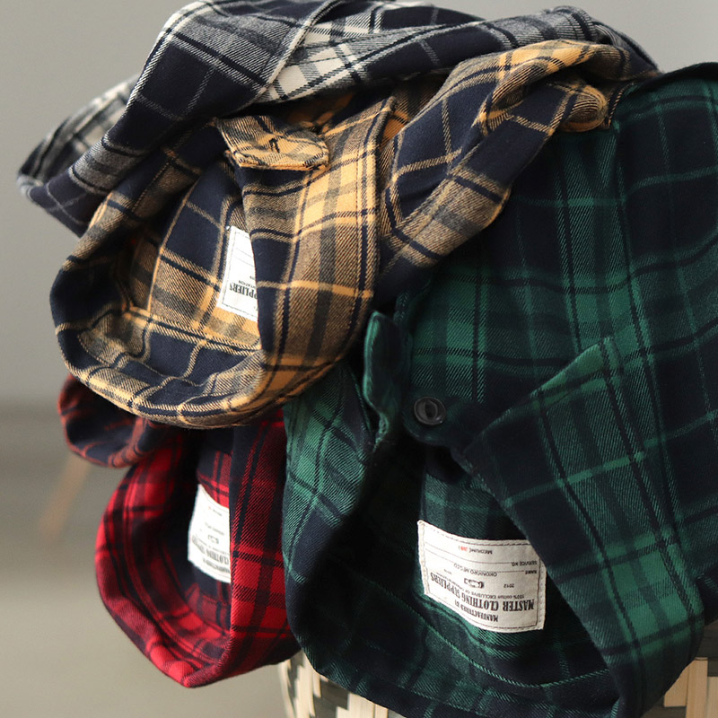Kemeja Kargo Kotak-kotak Kerah - Flannel Plaid Shirt Heavy Weight ulasan dan harga