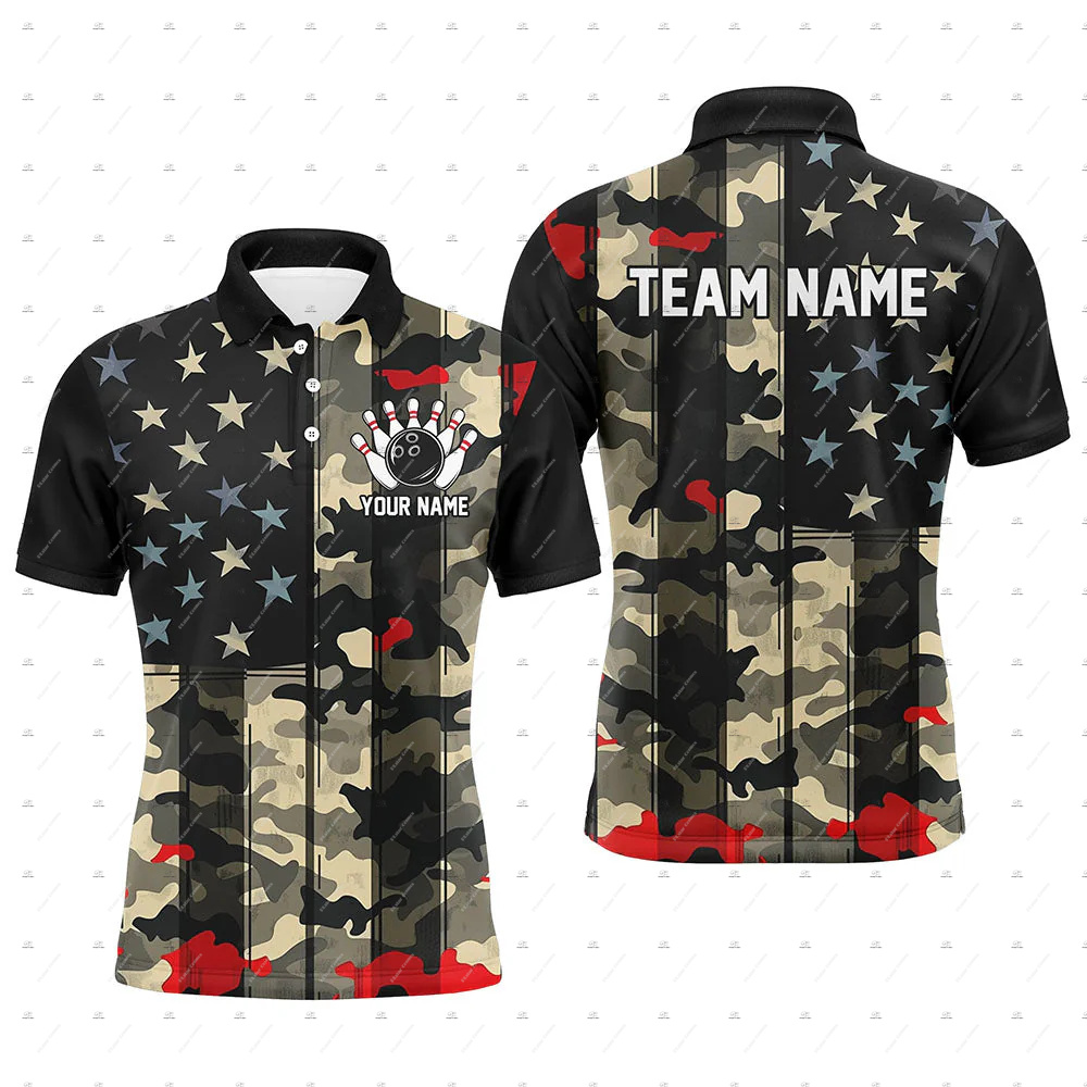 Nama Kustom Bowling Skull Flam - Short Sleeve Bowling Shirt Retro ulasan dan harga